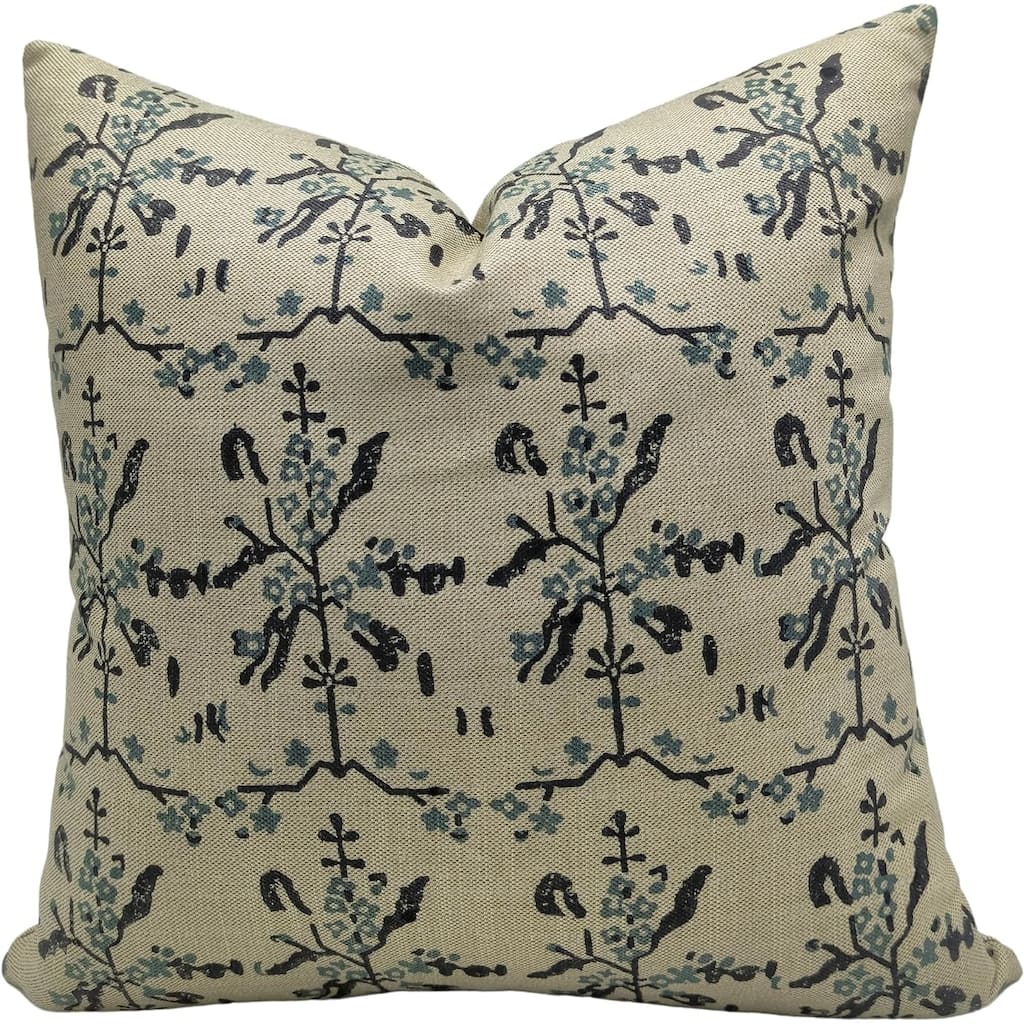 Fabdivine Linen Bohemian Sofa Block print pillow Cover