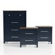 preview thumbnail 14 of 26, Furniture of America Althea Modern Farmhouse 3-Piece Wood Chest and 2 Nightstand Bedroom Set