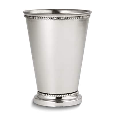 Curata Nickel-Plated Stainless Steel Beaded Large 12 Ounce Mint Julep Cup