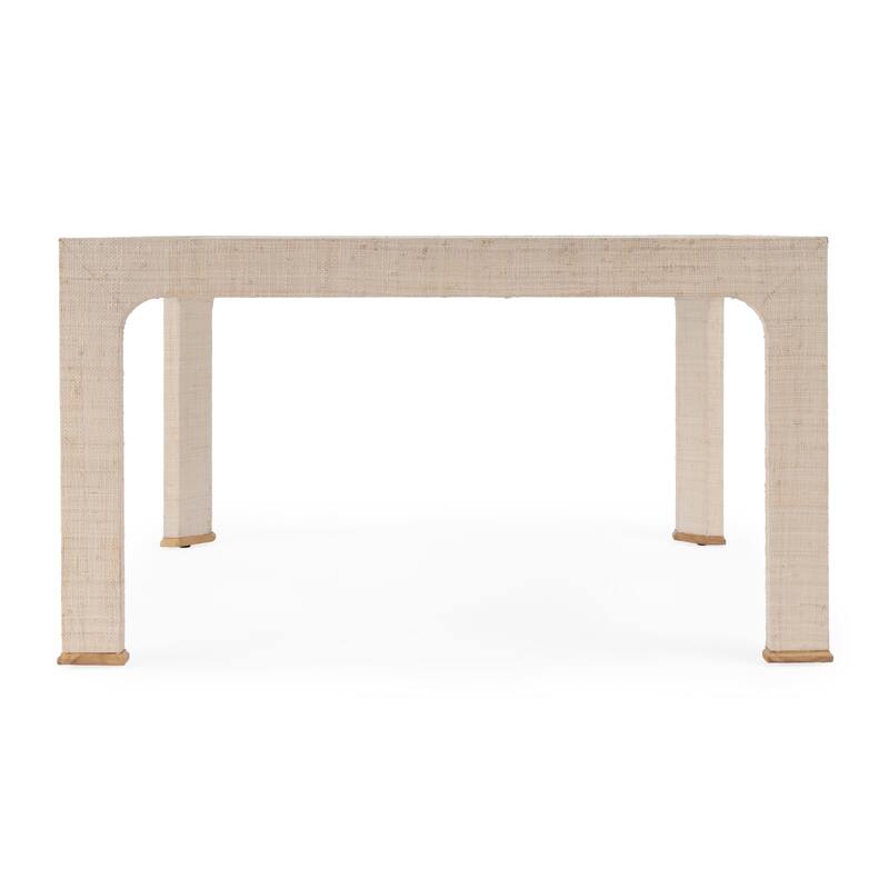 Chatham Glass and Raffia Square 36" Coffee Table