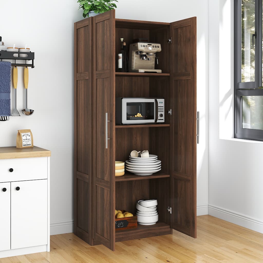 Pantry Cabinet, Kitchen Pantry Storage Cabinets with 2 Door and 3 Shelves, Pantry Storage Cabinet