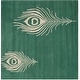 preview thumbnail 60 of 60, SAFAVIEH Handmade Soho Simi Peacock Feather N.Z. Wool Rug 6' Square - Teal/Ivory - Square
