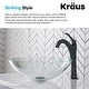 preview thumbnail 25 of 33, Kraus Glass Vessel Sink, Bathroom Faucet, Pop Up Drain, Mounting Ring
