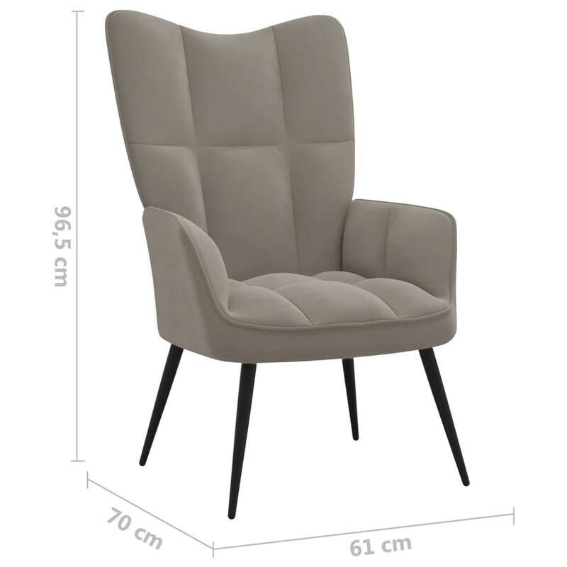 vidaXL Relaxing Chair multi colors Velvet