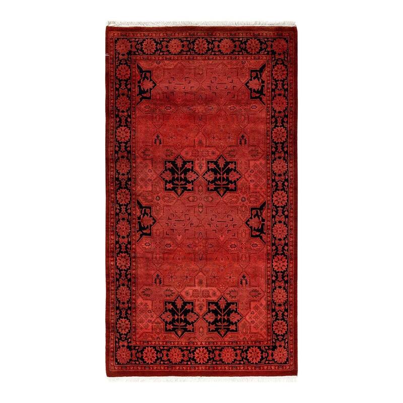 Fine Vibrance, One-of-a-Kind Hand-Knotted Area Rug - Pink, 3' 1" x 5' 5" - 3' 1" x 5' 5"