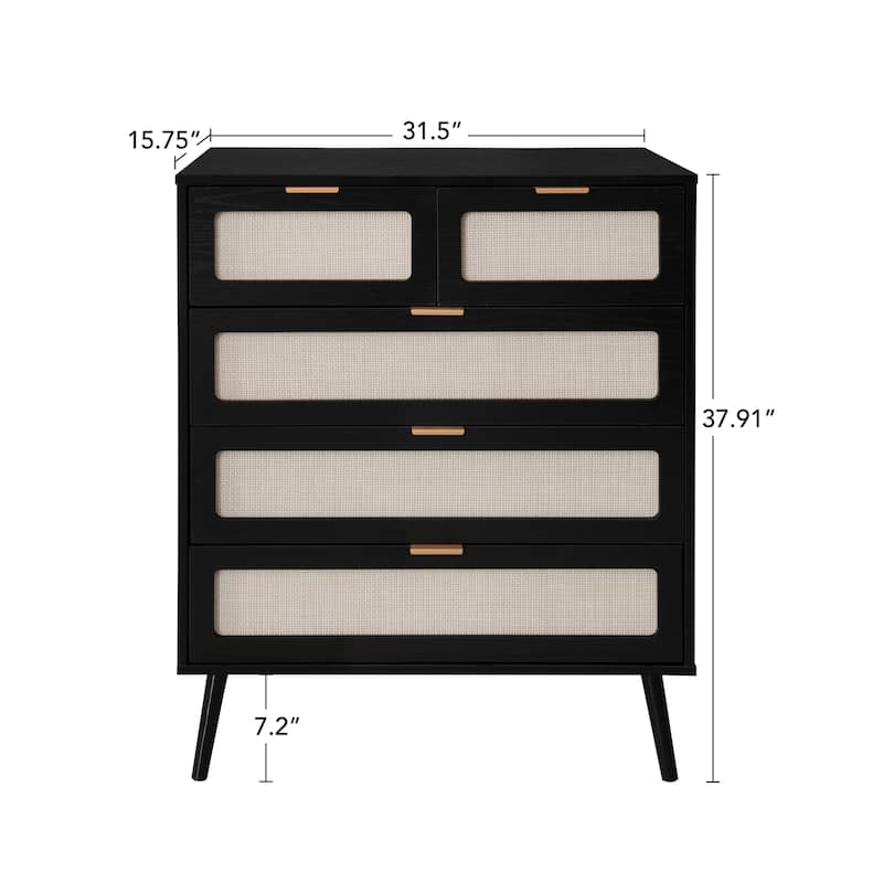 Modern 5-Drawer Accent Storage Cabinet