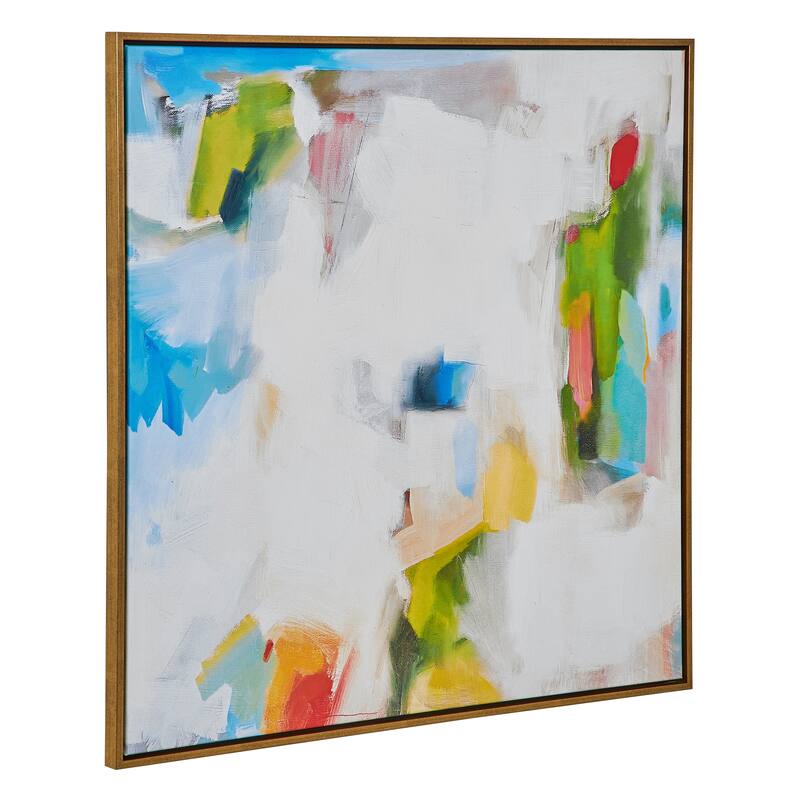 'Dream of Isles' Solid Wood Framed Abstract Art by Van Fossan