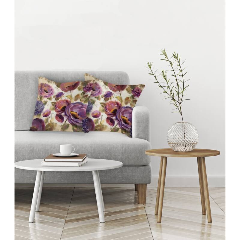 Laural Home Precious Purples and Blues II Indoor Decorative Pillow