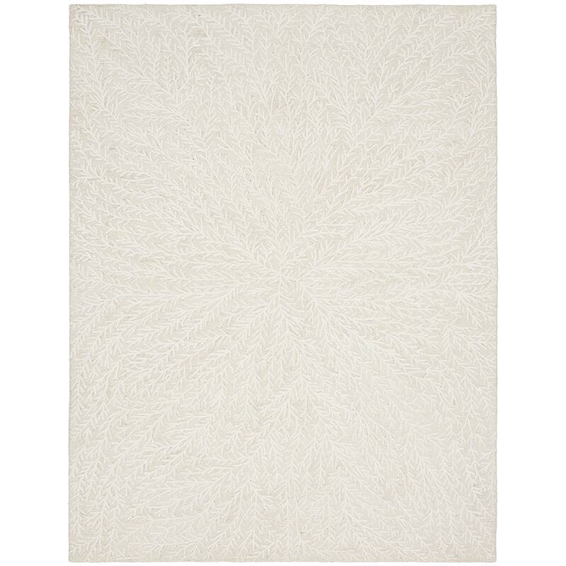 Michael Amini Star Contemporary Textured Botanical Abstract Glam Area Rug