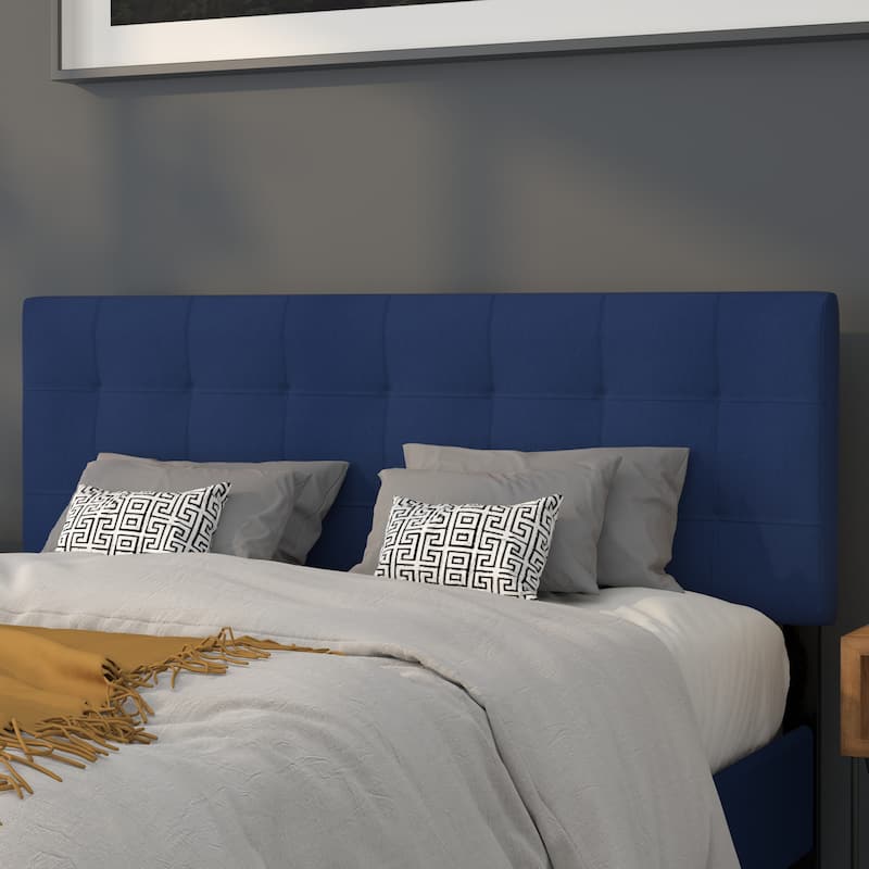 Quilted Tufted Upholstered Headboard - Navy - Queen
