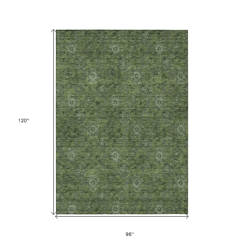 HomeRoots Floral Transitional Rectangle Outdoor Rug