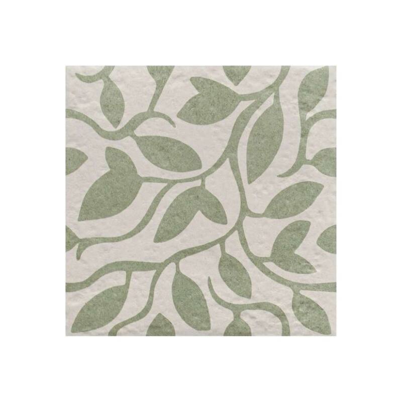 The Tile Life Verity Vine 8x8 Matte Patterned Porcelain Floor & Wall Tile