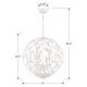 preview thumbnail 5 of 5, Broche 6 Light Matte White Chandelier - 21'' W x 24.5'' H