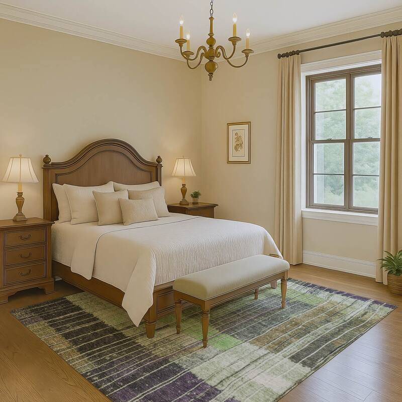 Premium Washable Super Soft Global Stripes Mayfield Rug