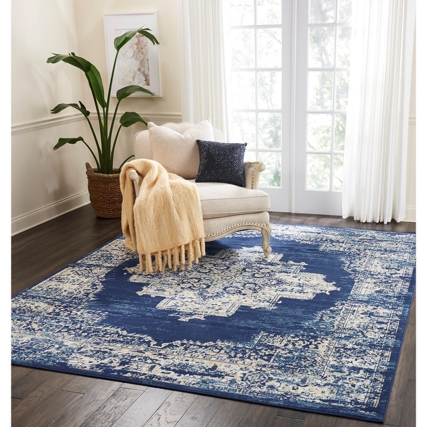 Nourison Grafix Distressed Vintage Medallion Area Rug. Opens flyout.