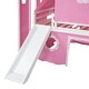 preview thumbnail 10 of 9, Full Size Bunk Bed with Slide Pink Tent and Tower - Pink