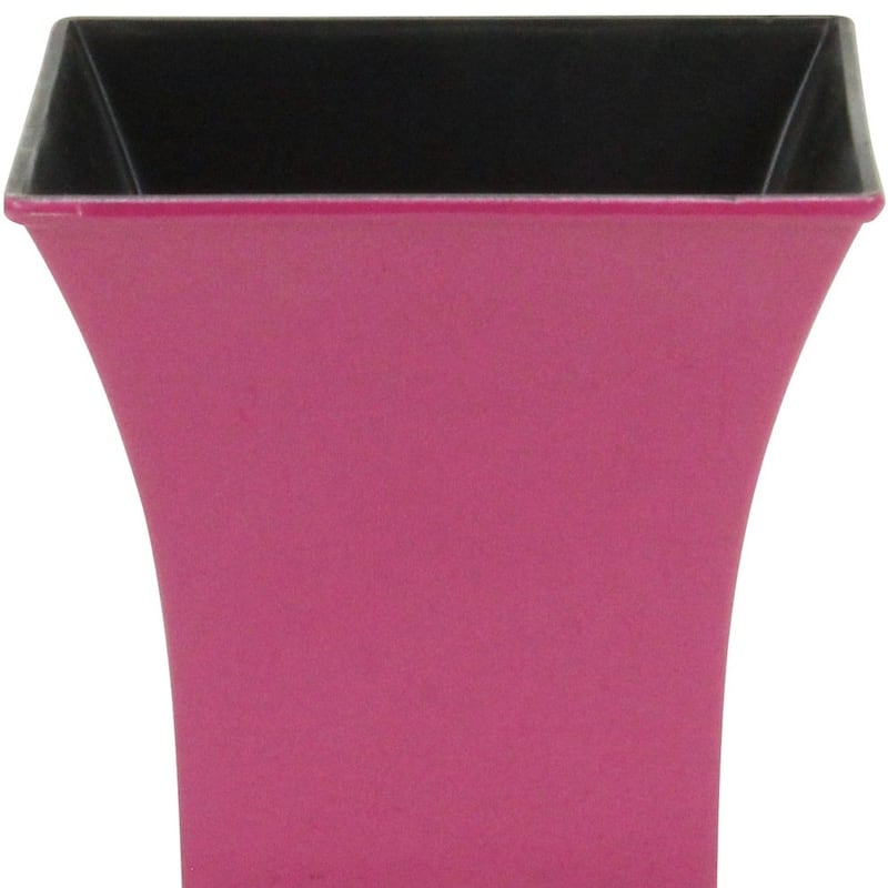 HomeRoots 5" Hot Pink Recycled Plastic Indoor Outdoor Square Pot Planter