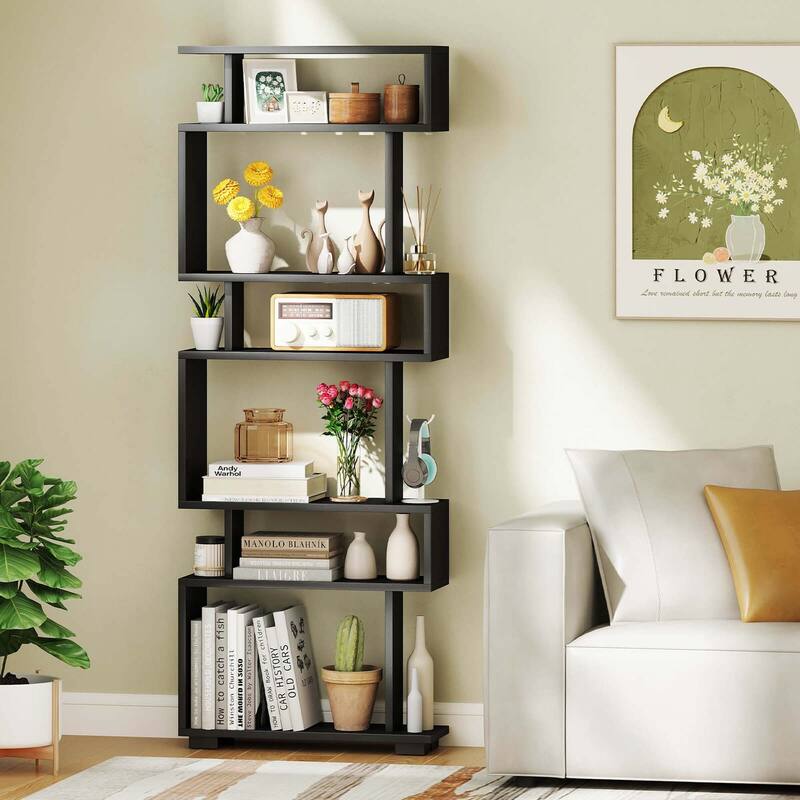 Costway 1 PCS Bookcase 6-Tier Bookshelf with Anti-Tipping Kit - See Details