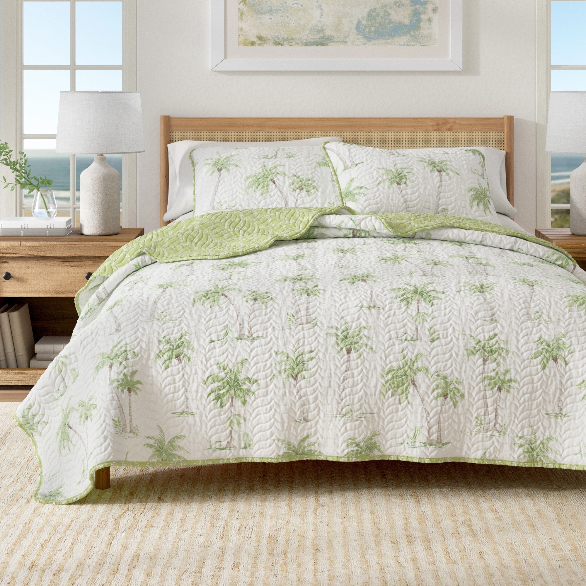 Linery & Co. Tropical Palm Quilt Set with Shams