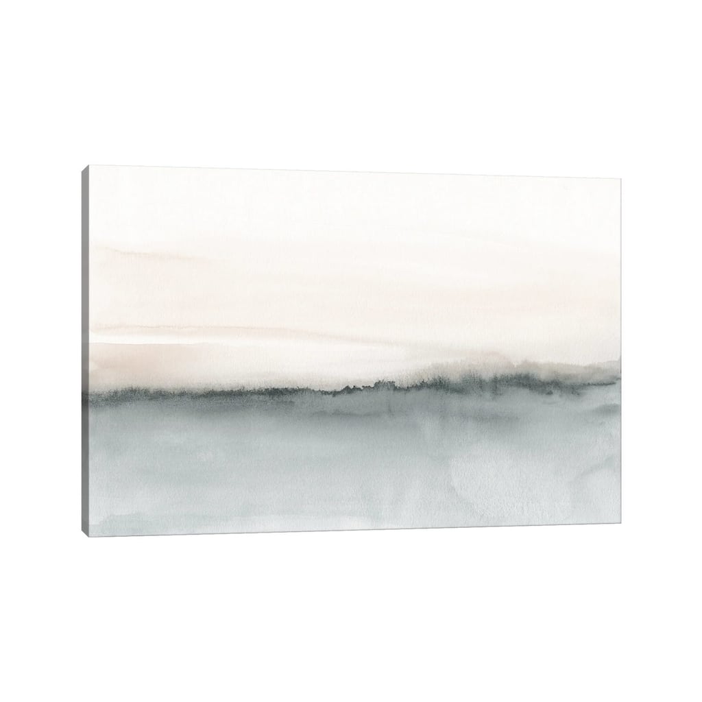 iCanvas "Watercolor Landscape XIV - Soft Coral And Gray" by Nouveau Prints Canvas Print