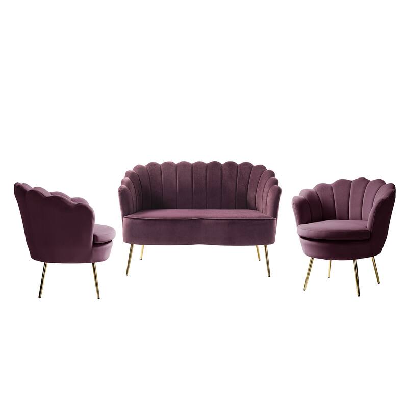 Xabier 52 in. 3 Piece Living Room Set by HULALA HOME