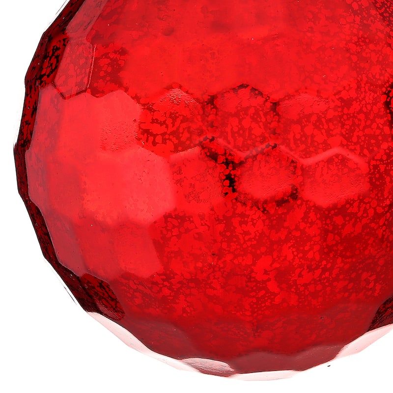 120mm Hammered Shatterproof Plastic Mercury Ball Ornament Box of 2