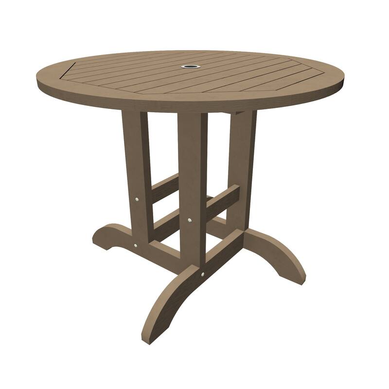 HIGHWOOD Commercial Grade 36" Round Bistro Dining Height Table - Woodland Brown
