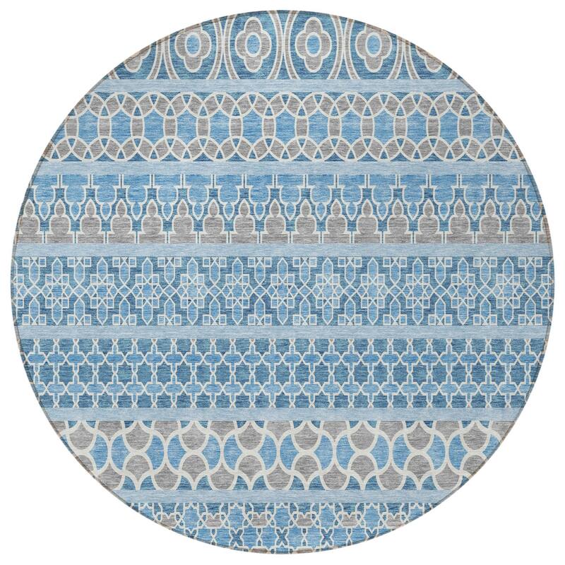 HomeRoots Quatrefoil Transitional Rectangle Outdoor Rug