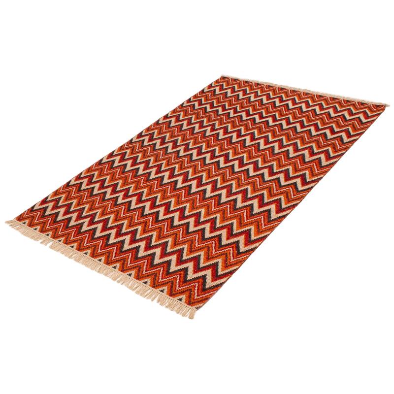 Ankara FW Red Kilim 5'1" x 8'1" - 5'1 x 8'1