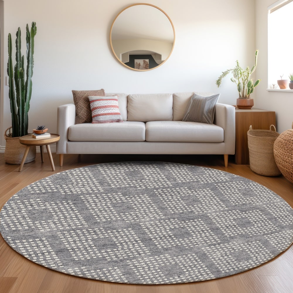 Premium Washable Super Soft Modern Houndstooth Mayfield Rug