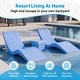 preview thumbnail 18 of 48, Aqua Outdoors In-Pool Chaise Lounge Chairs for 0-9 In. of Water - All Weather Resistant, No Plugs/Tools Needed - (Set of 2)