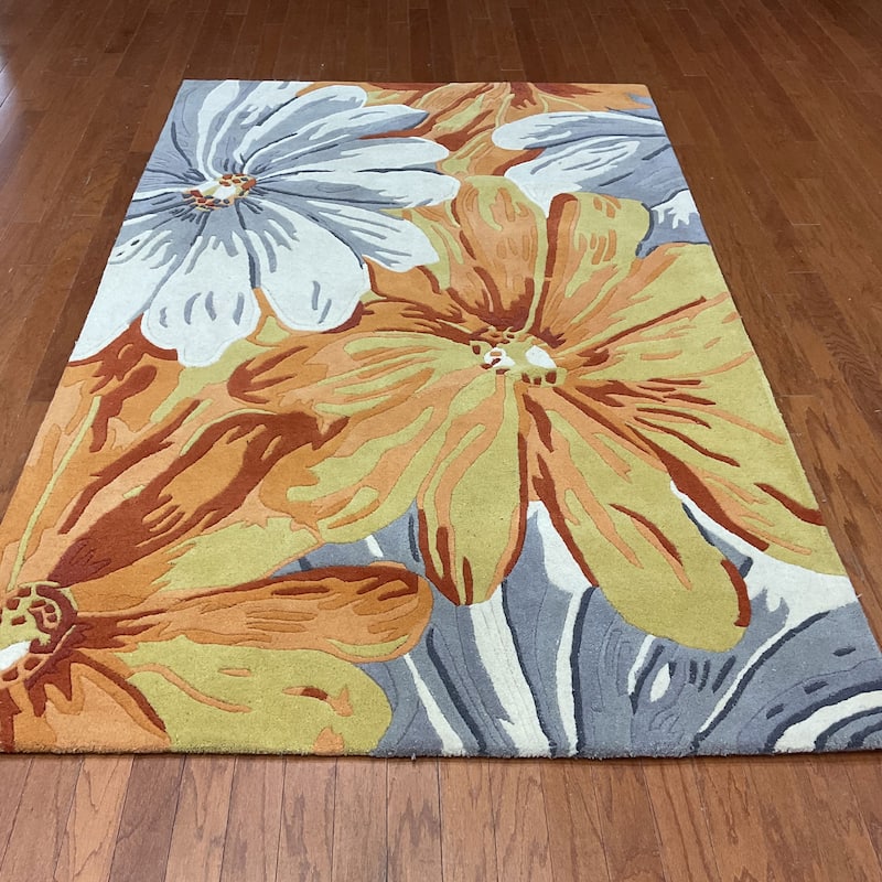 HERAT ORIENTAL Handmade Tibetan Wool Rug - 5' x 8'