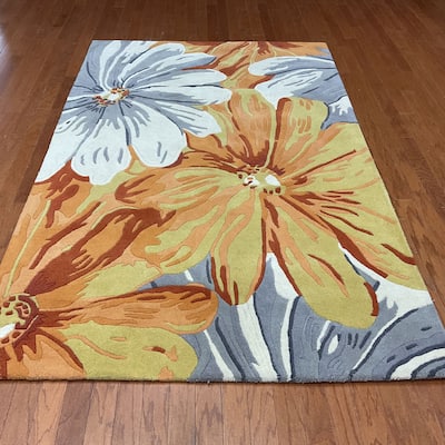 HERAT ORIENTAL Handmade Tibetan Wool Rug - 5' x 8'