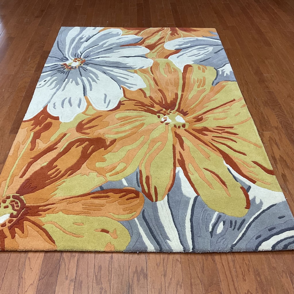 HERAT ORIENTAL Handmade Tibetan Wool Rug - 5' x 8'