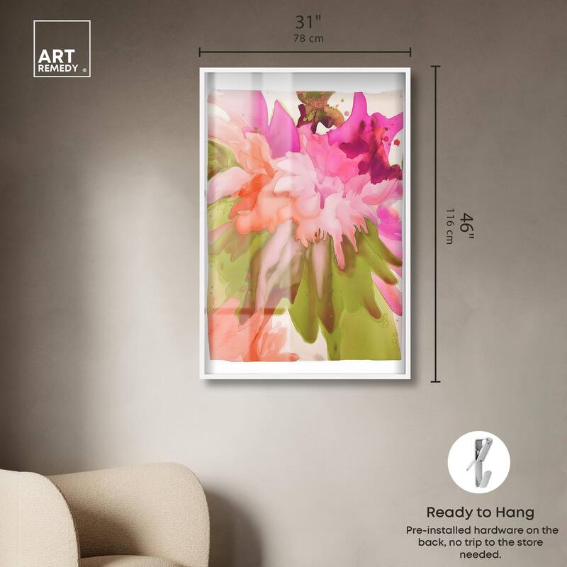 Vibrant Fluidity Floral IV Shadowbox by Art Remedy
