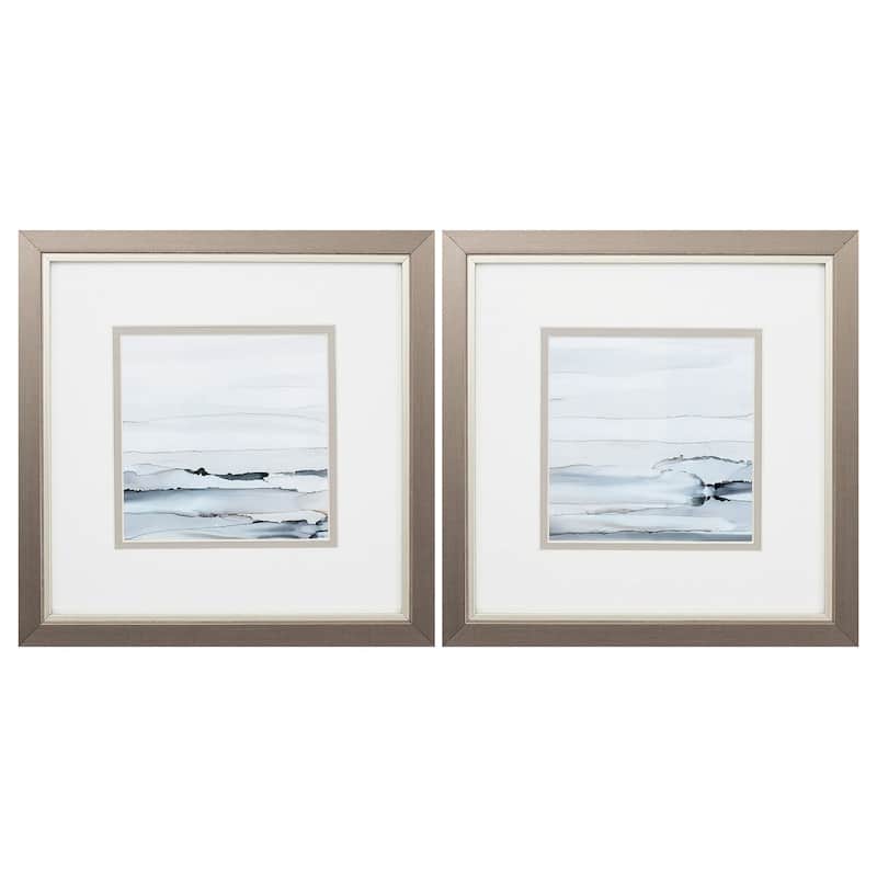 Sunkissed Horizons S/2 Framed Art Under glass - 11 X 11 X 1