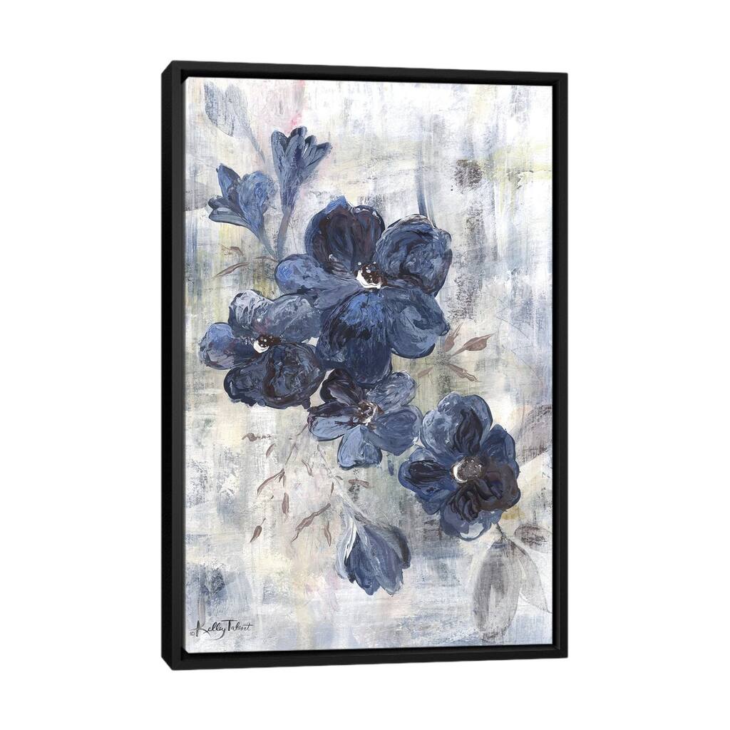 iCanvas "Blue Cottage Flowers" by Kelley Talent Framed Canvas Print