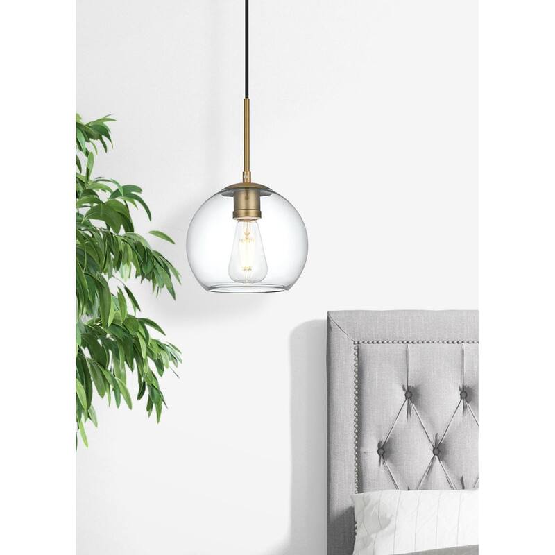 1-Light Pendant with 8 inch Clear Glass