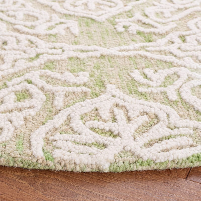 SAFAVIEH Handmade Blossom Mahalia Modern Floral Wool Rug