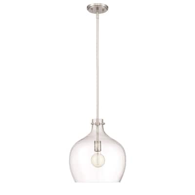 Millennium Lighting 50" Metal 1 Light Pendant Fixture with Clear Glass Shade