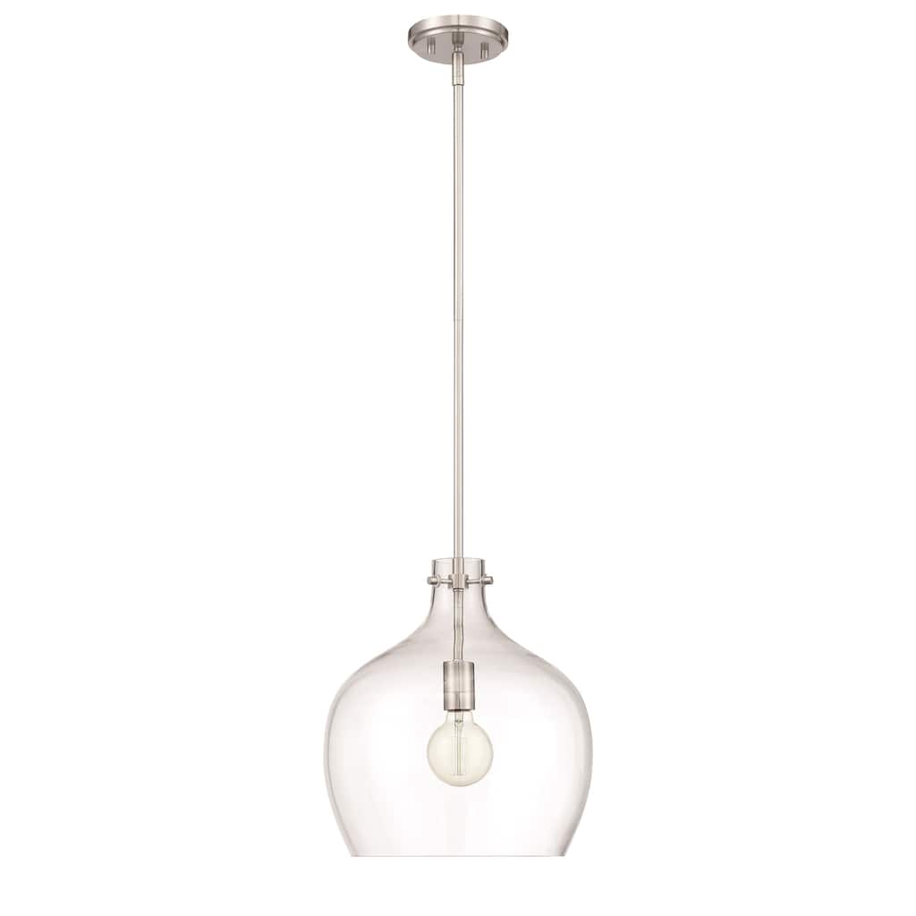 Millennium Lighting 50" Metal 1 Light Pendant Fixture with Clear Glass Shade