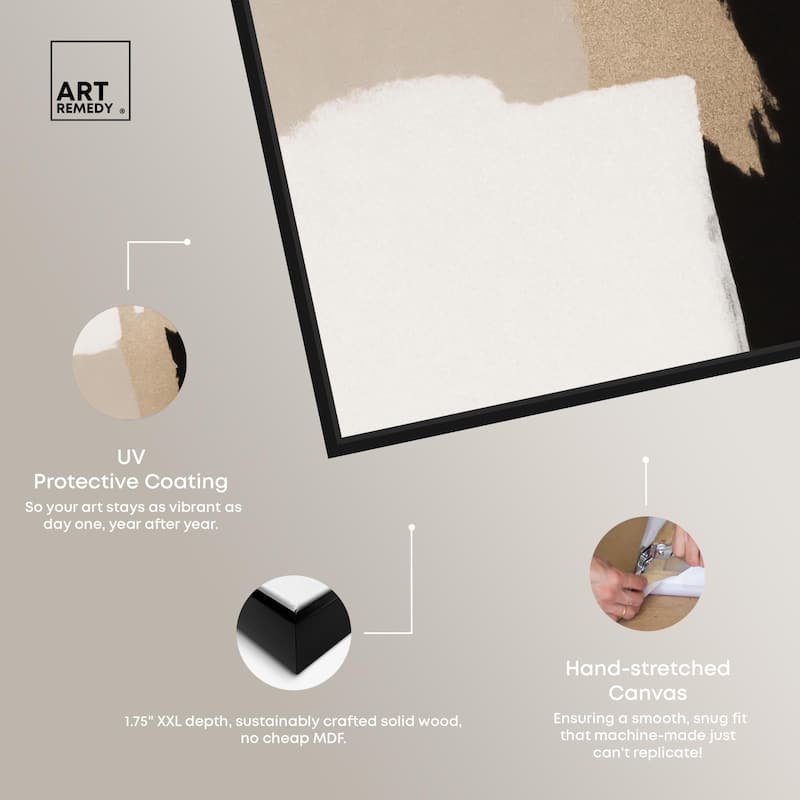 Beige and Black III Canvas by Art Remedy