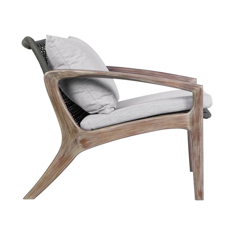 Brighton Solid Wood and Rope 4-Piece Chat Set