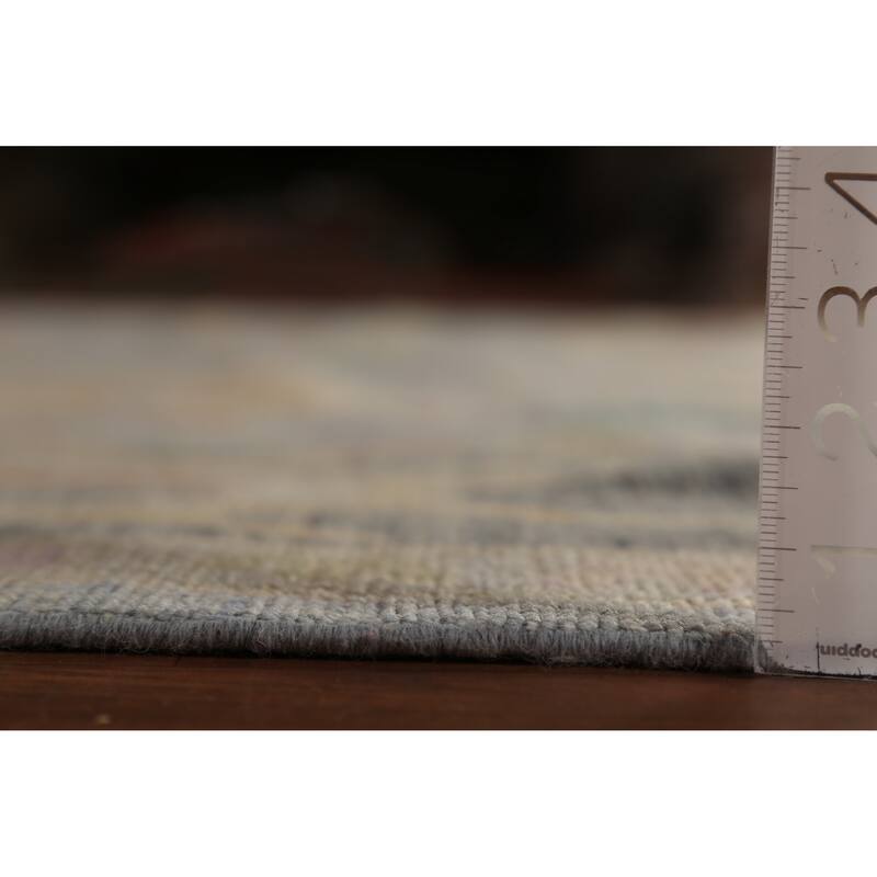 Oushak Turkish Large Rug Hand-Knotted Light Blue Wool Carpet - 10'0"x 13'8"