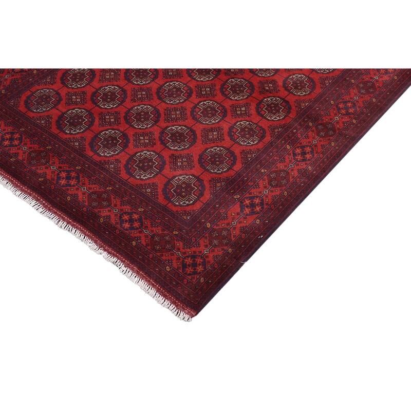 Rustic Biljik Khal Mohammadi Grace Red/Blue Rug - 4'11'' x 6'6''