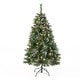 preview thumbnail 14 of 19, 4.5-ft Spruce Pre-Lit or Unlit Artificial Christmas Tree with Glitter Branches Red Berries Pinecones by Christopher Knight Home