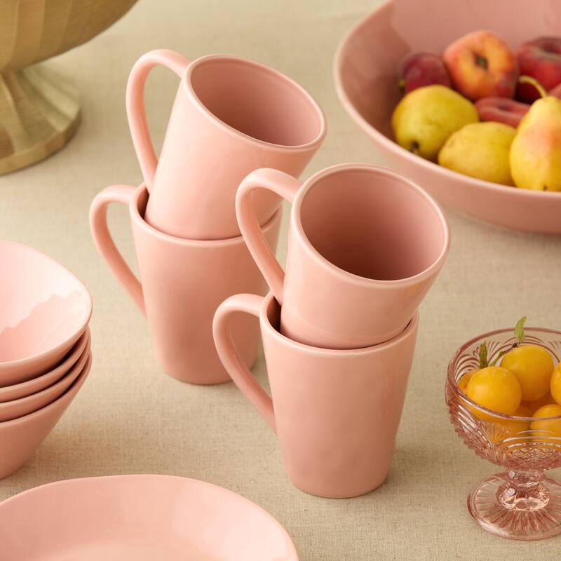 Certified International Desert Rose 18 oz. Mugs,Set of 4 - 5.5"W x 4"D x 5"H