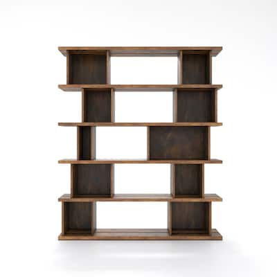 Davee Geometric Bookcase - 71" H x 61.4" W x 12.5" D