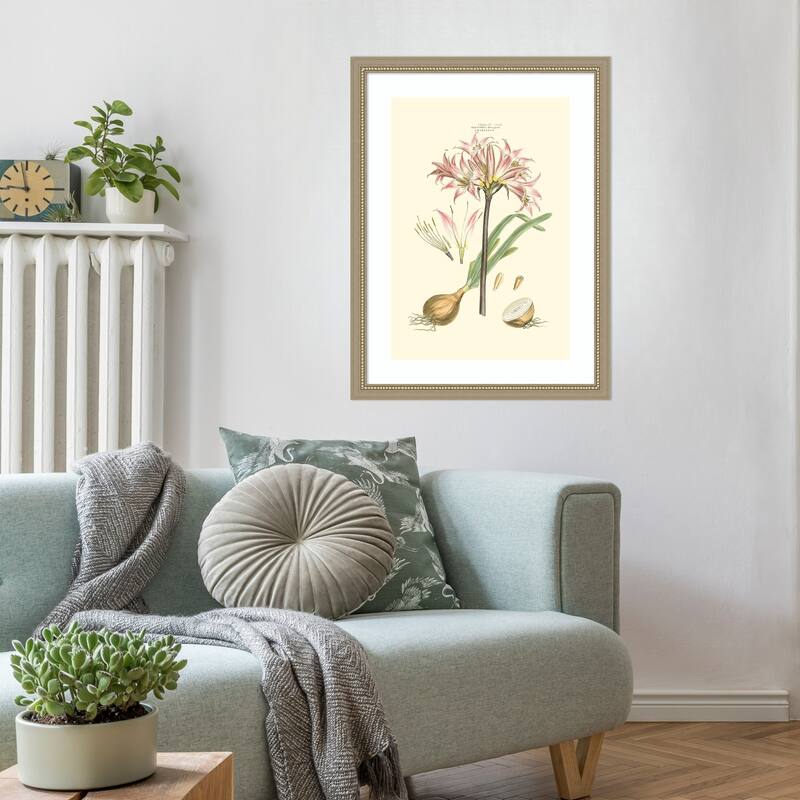 Small Blushing Pink Florals No. 2 by John Miller Wood Framed Wall Art Print