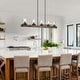 preview thumbnail 2 of 12, The Gray Barn Farmhouse 5-Light Wood Linear Chandelier Glass Island Lights - L42.9"xW4.7"xH7.5"